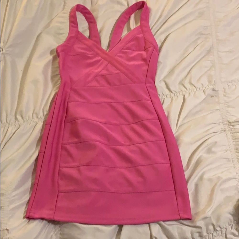 Hot Barbie pink dress size small